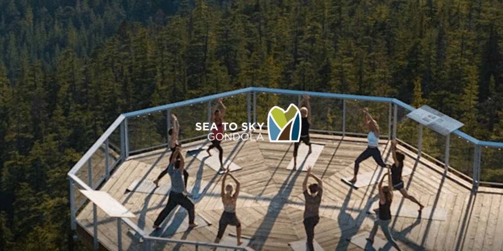 limited fall season of Outdoor Yoga in the Mountains at the Summit of the Sea to Sky Gondola in Squamish